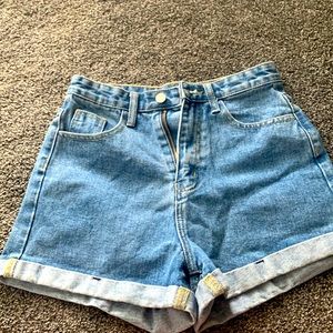 shein blue jean shorts